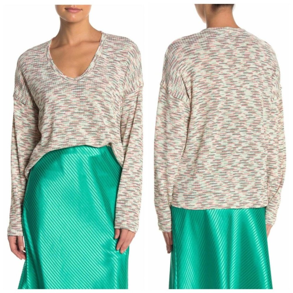 CODE X Mode Space Dye Long Sleeve Knit Cardigan